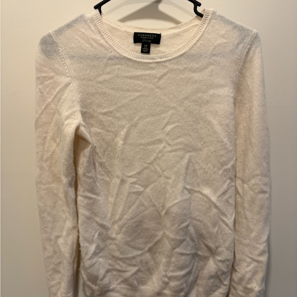 Charter Club Cream Cashmere Sweater